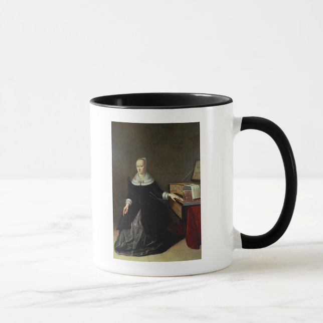 Kvinna vid en Virginal Mugg (Höger)