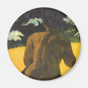 Kvinna vid havet av Paul Gauguin Magnet