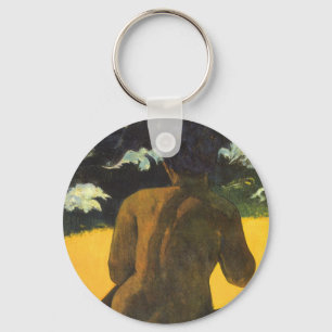 Kvinna vid havet av Paul Gauguin Nyckelring