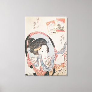 Kvinna vid hennes Spegel, offentliggjord i kl. 18. Canvastryck