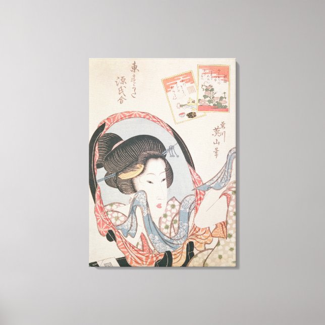 Kvinna vid hennes Spegel, offentliggjord i kl. 18. Canvastryck (Framsida)