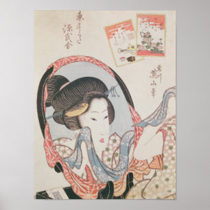 Kvinna vid hennes Spegel, offentliggjord i kl. 18. Poster