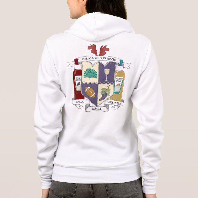 Kvinna vinandeHoodie Tröja (Baksida)