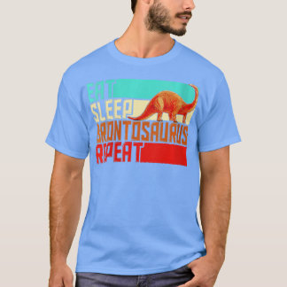 Kvinna Vintage Upprepa Brontosaurus VNeck T Shirt