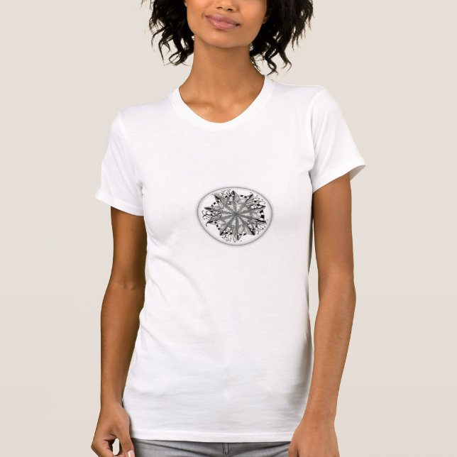 Kvinna vitt-skjorta tee shirt (Framsida)