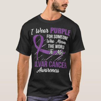 Kvinna Vulvar Cancer Ribbon Någon som jobbar i Ela T Shirt