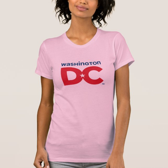 Kvinna Washington, DC-Tshirt Tee Shirt (Framsida)