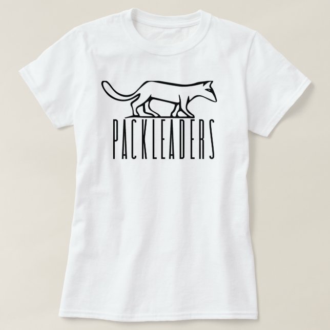 Kvinna *White* för utslagsplats för PackLeader T Shirt (Design framsida)
