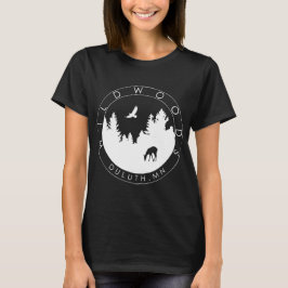 Kvinna Wildwoods logotyp T (mörkfärger) T-shirt