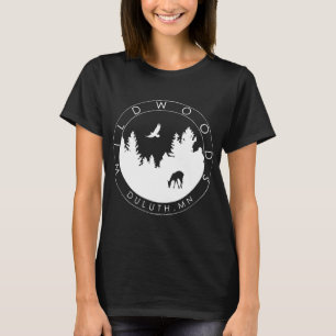 Kvinna Wildwoods logotyp T (mörkfärger) T-shirt