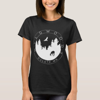 Kvinna Wildwoods logotyp T (mörkfärger) T-shirt