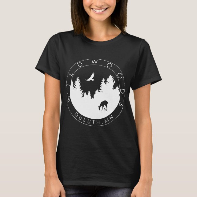 Kvinna Wildwoods logotyp T (mörkfärger) T-shirt (Framsida)
