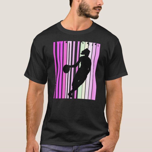 Kvinna Womens Basketball 27:e födelsedag Retro 27  T Shirt (Framsida)