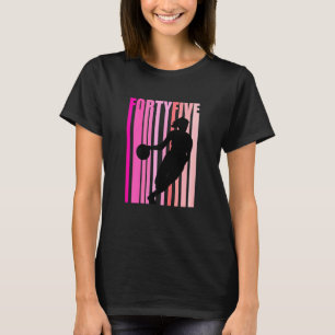 Kvinna Womens Basketball 45:e födelsedagen Retro 4 T Shirt