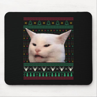 Kvinna Yelling at a cat Ugly X mas Sweaters Funny  Musmatta