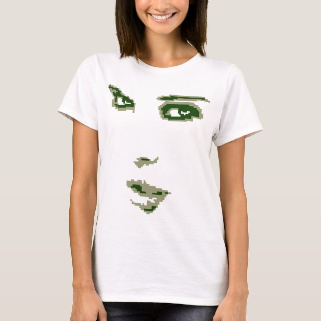 kvinnaansikte tee shirt (Framsida)