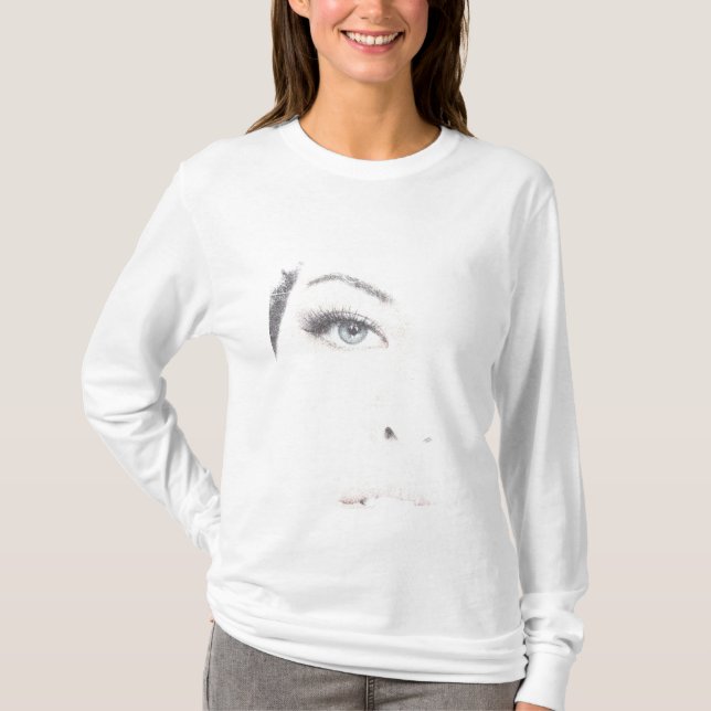Kvinnaansikte Tee Shirt (Framsida)