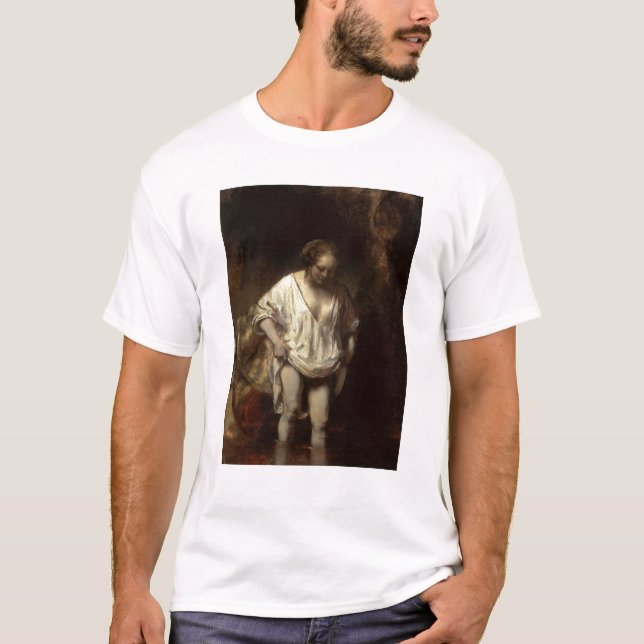 Kvinnabadning i en strömma, 1654 tee (Framsida)