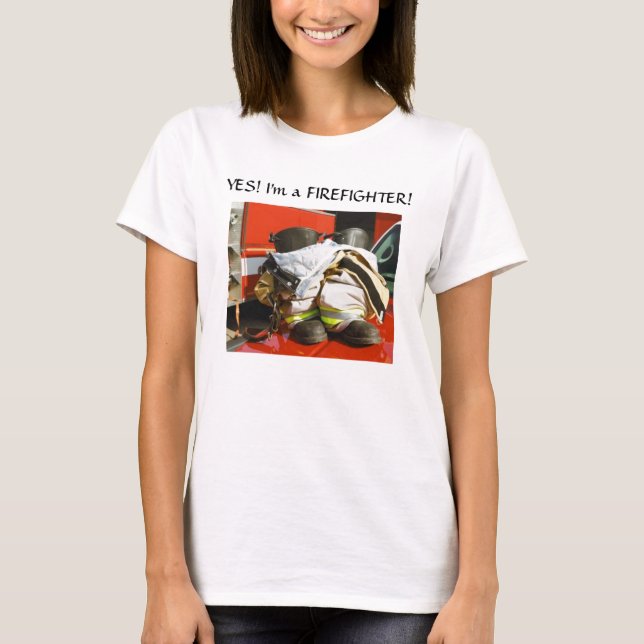 KvinnabrandmanT-tröja Tee Shirt (Framsida)