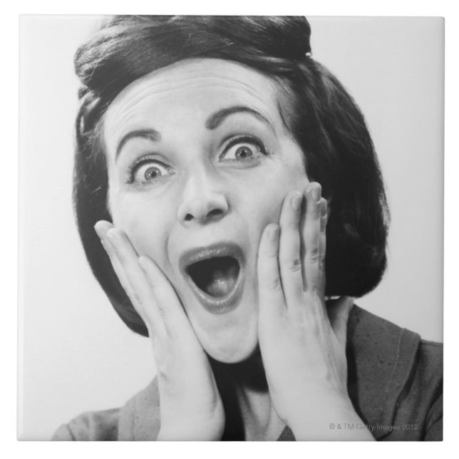 Kvinnadanandeansikte Kakelplatta (Framsidan)