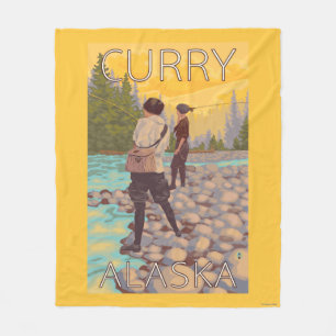 Kvinnaflygfiske - curry, Alaska Fleecefilt