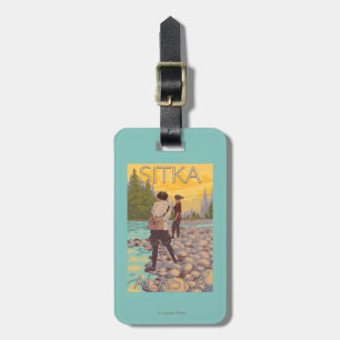 Kvinnaflygfiske - Sitka, Alaska Bagagebricka
