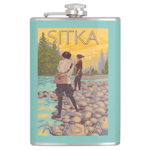 Kvinnaflygfiske - Sitka, Alaska Fickplunta