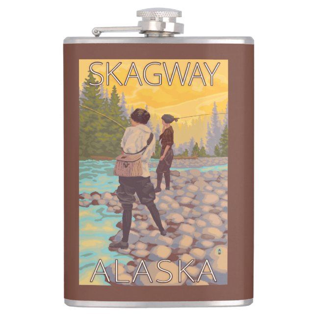 Kvinnaflygfiske - Skagway, Alaska Fickplunta (Framsidan)