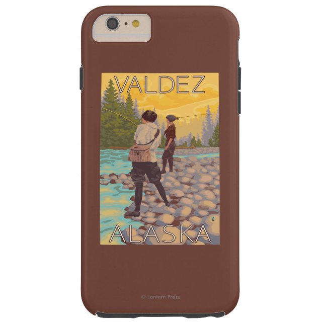 Kvinnaflygfiske - Valdez, Alaska Case-Mate iPhone Skal (Baksidan)