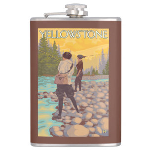 Kvinnaflygfiske - Yellowstone nationalpark Fickplunta