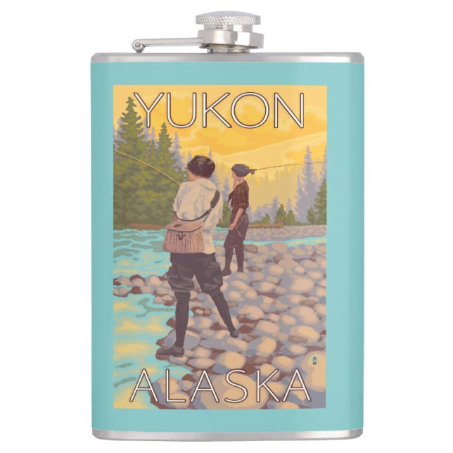 Kvinnaflygfiske - Yukon, Alaska Fickplunta (Framsidan)