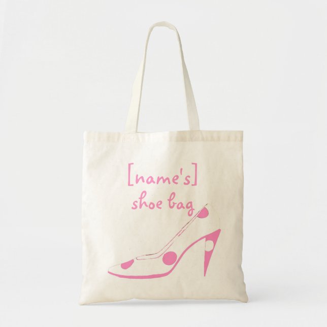 Kvinnahandelsresanden skor beskyddandet hänger lös tygkasse (Framsidan)