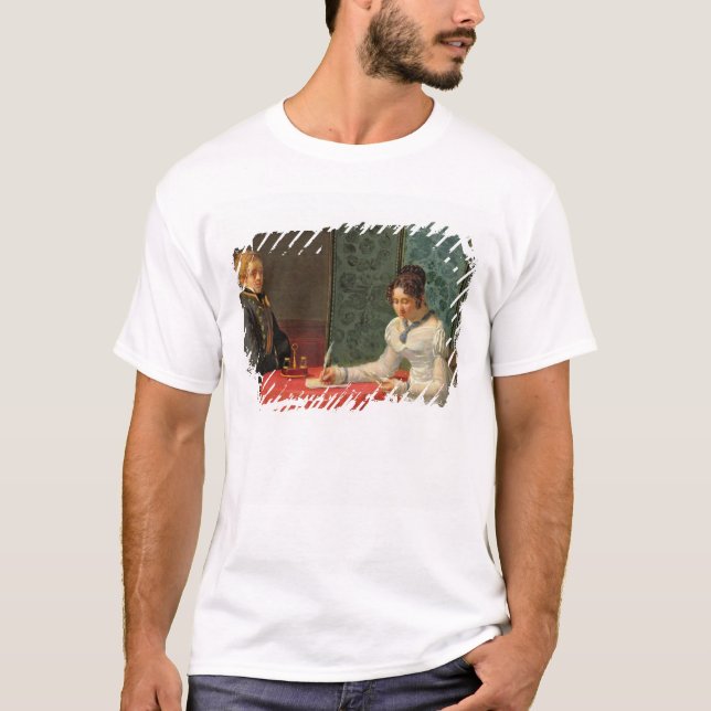 Kvinnahandstil ett brev t shirt (Framsida)