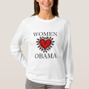 Kvinnahjärta Obama T Shirt