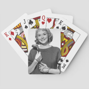 Kvinnainnehavgolfklubb Spel Kort