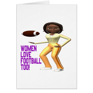 Kvinnakärlekfotboll för hälsningskort
