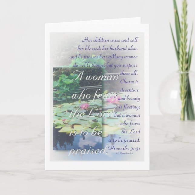 Kvinnakort för Proverbs 31 Kort (Framsida)
