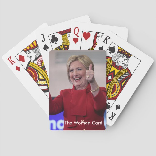 Kvinnakortet - Hillary Clinton Casinokort (Baksidan)