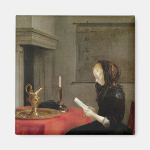 Kvinnaläsning, c.1662 magnet