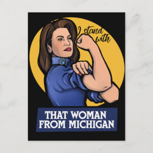 Kvinnan från Michigan Gretchen Whitmer Vykort