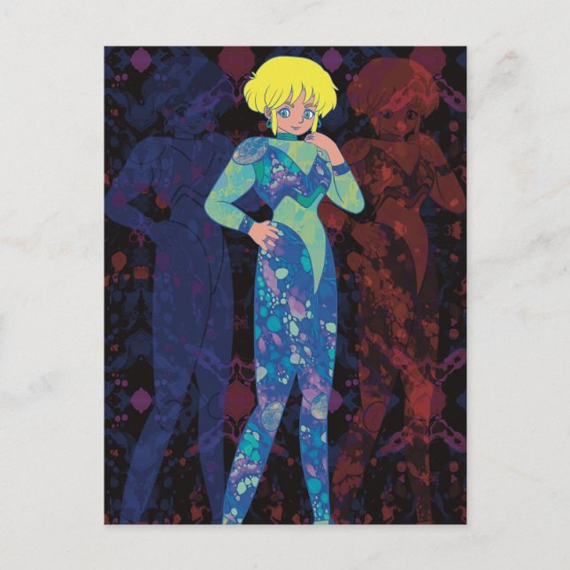 Kvinnan från rymden vykort (Framsida)