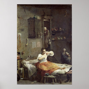 Kvinnan med loppan poster