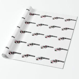 Kvinnan räcker och vapnet presentpapper