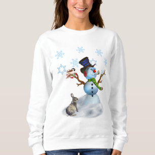 Kvinnan - Svettskjorta med Snögubbe T Shirt