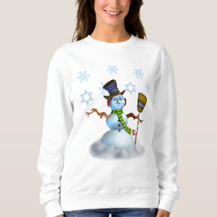 Kvinnan - Svettskjorta med Snögubbe T Shirt