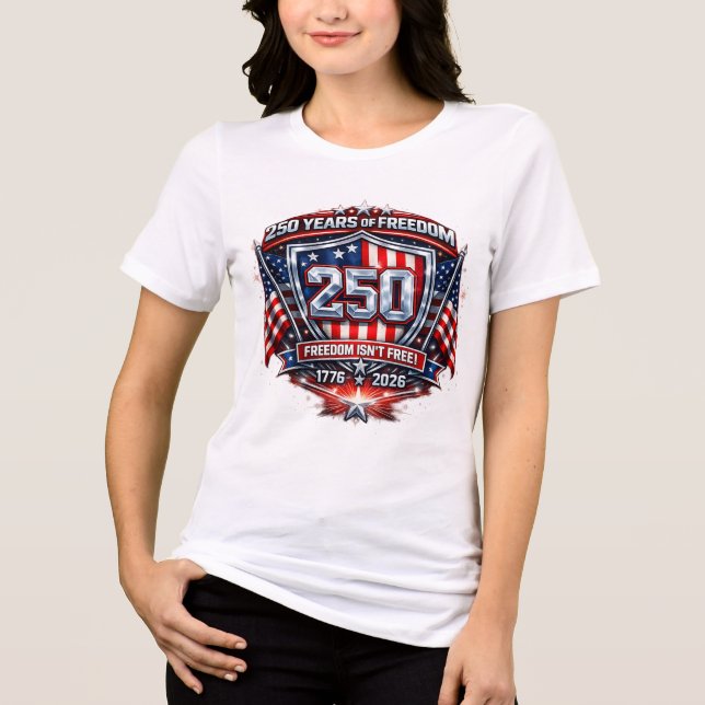 kvinnans 250 år av frihet T-shirt Keep America (Framsida)