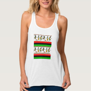 kvinnans afrikanska tanktop-shirt linne med racerback