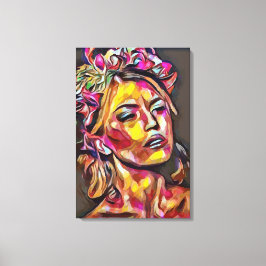 Kvinnans ansikte canvastryck