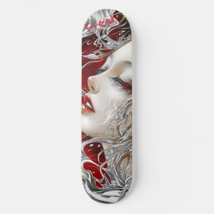 Kvinnans ansikte mini skateboard bräda 18,5 cm