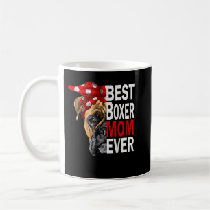 kvinnans bästa boxare mamma någonsin Hund älskare  Kaffemugg